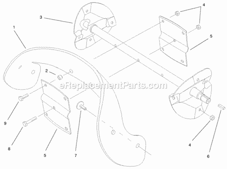 Rotor Assembly Diagram and Parts List for 28222 200000001-200999999 - 2000 Lawn Boy Snow Blower